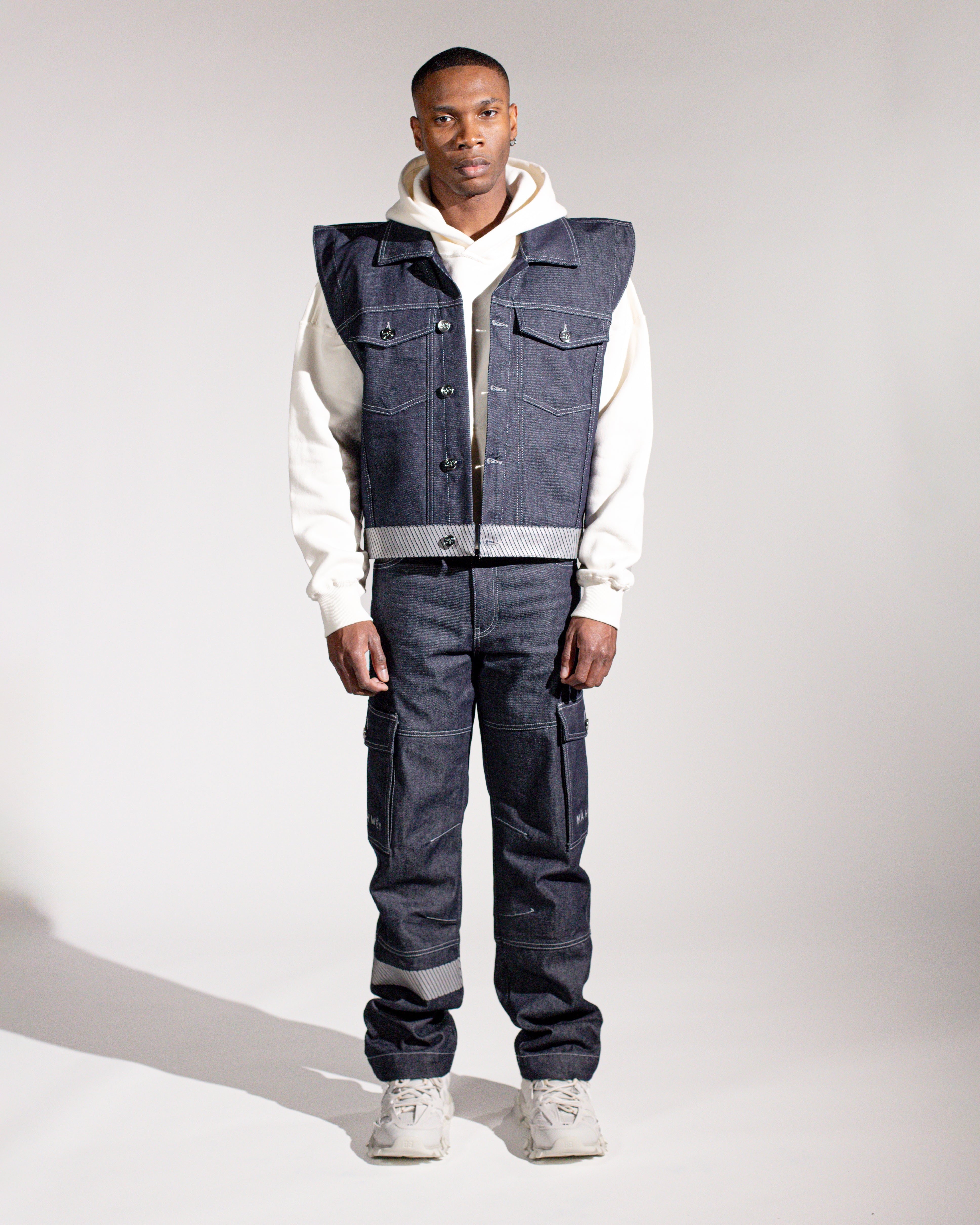 Oversized gilet men - Men's Denim Gilet – MAHWÉY